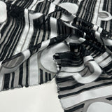 Tissu lancé-découpé - Géométrique Argent Noir Métallisé, Spacer