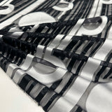 Tissu lancé-découpé - Géométrique Argent Noir Métallisé, Spacer