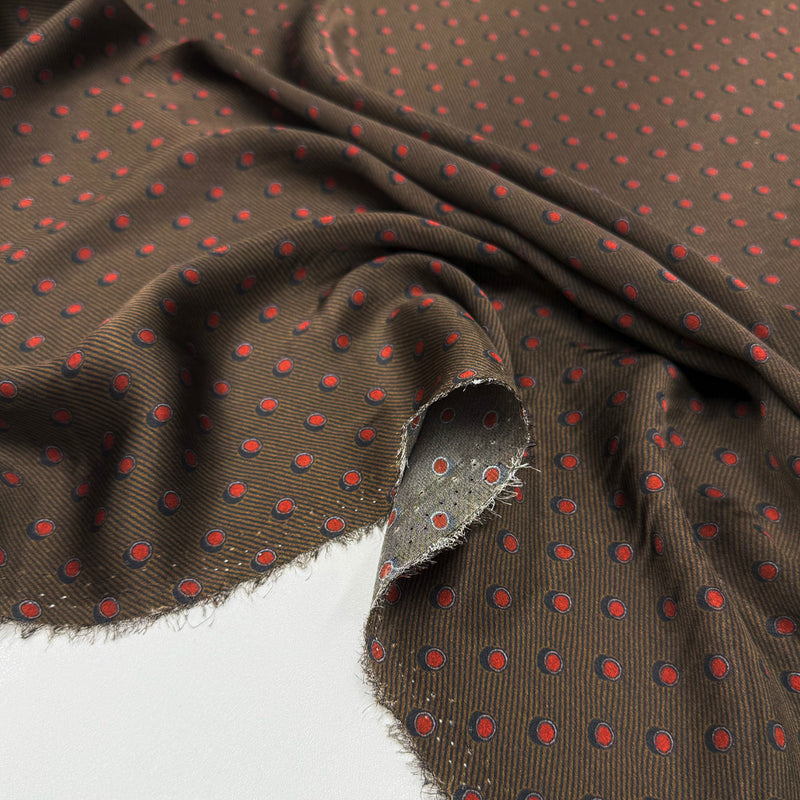 Tissu Satin, Soie - Pois, Gocciato