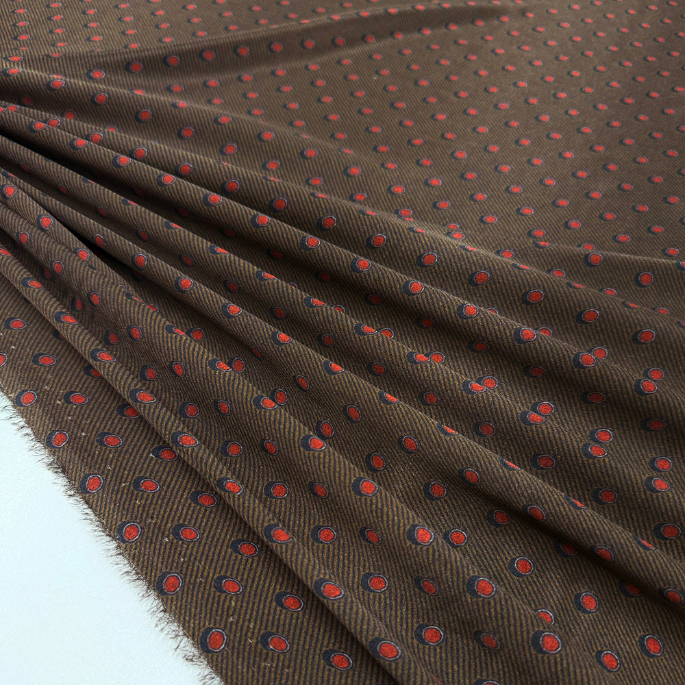 Tissu Satin, Soie - Pois, Gocciato