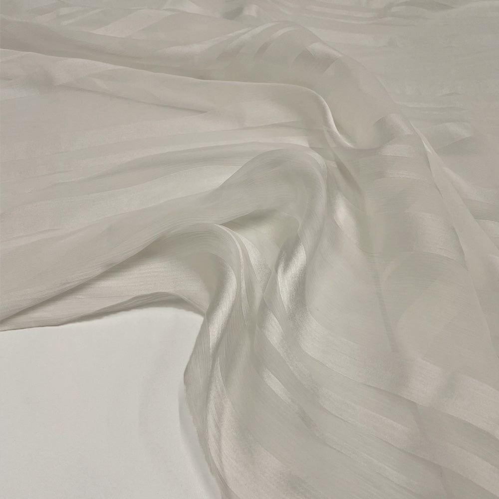 Tissu Crêpe Georgette, Soie - Rayé, Ottima