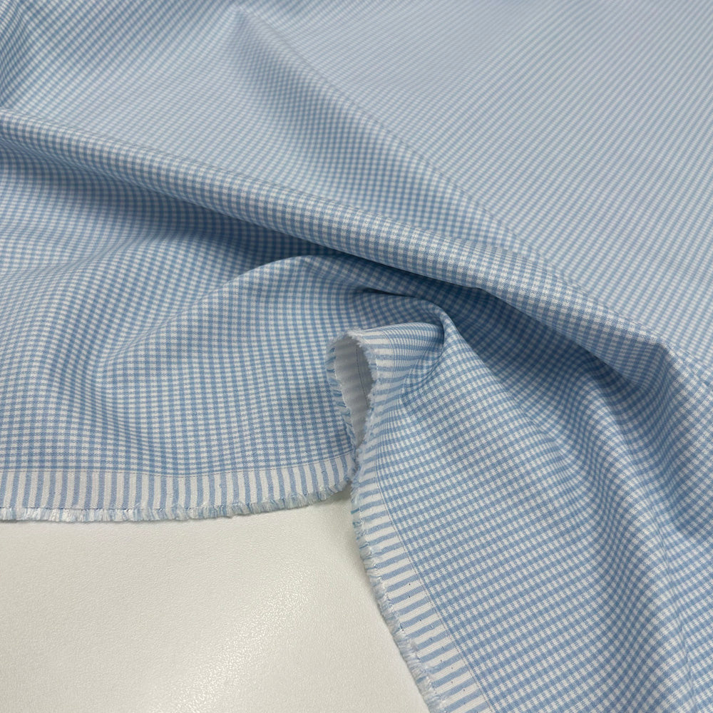 Tissu Double Face Coton Viscose, Stretch - Carreaux, Solara