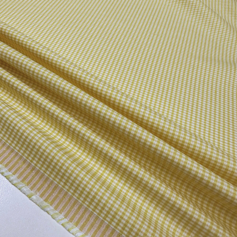 Tissu Double Face Coton Viscose, Stretch - Carreaux, Solara