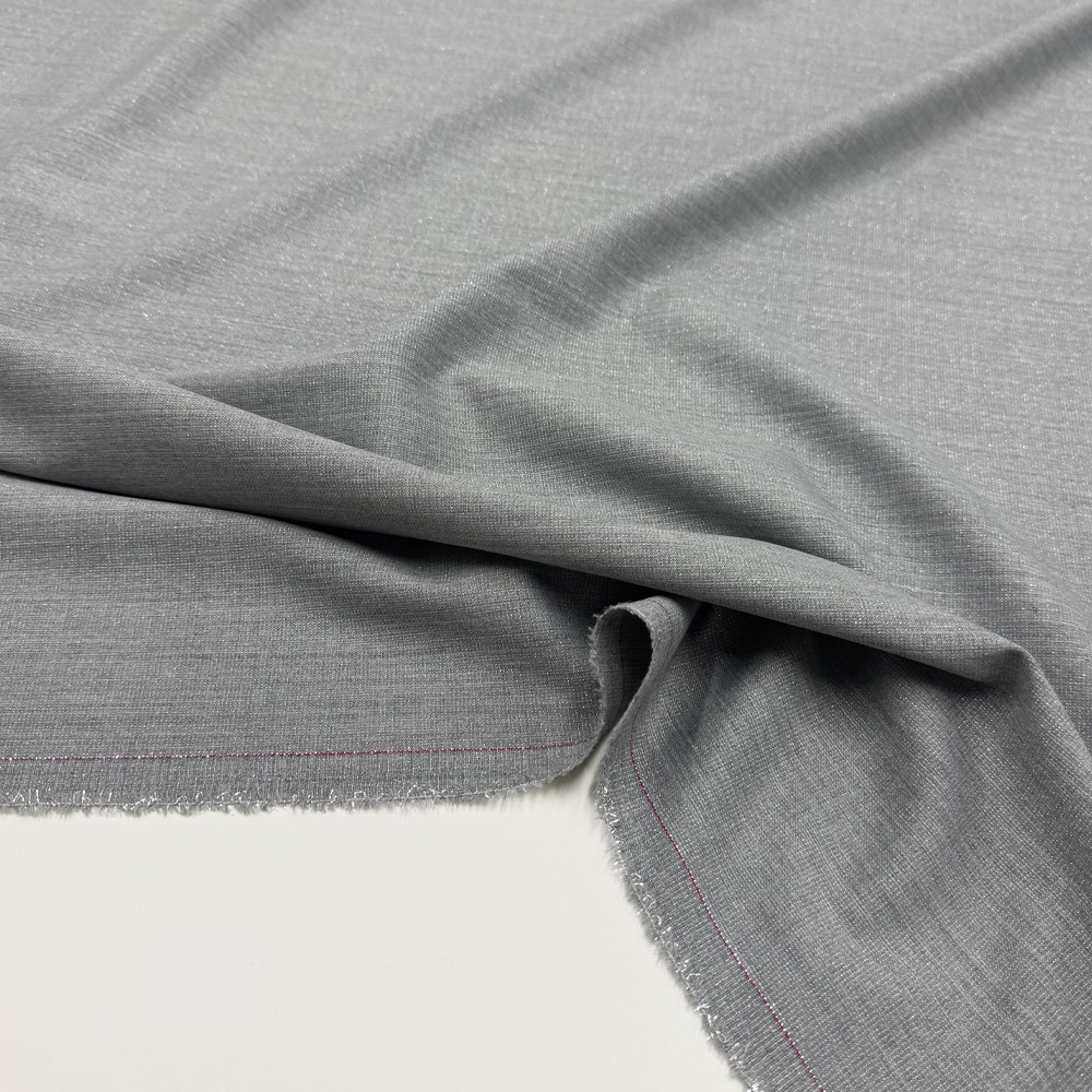 Tissu Tailleur Stretch, Laine Vierge - Métallisé, Perlux