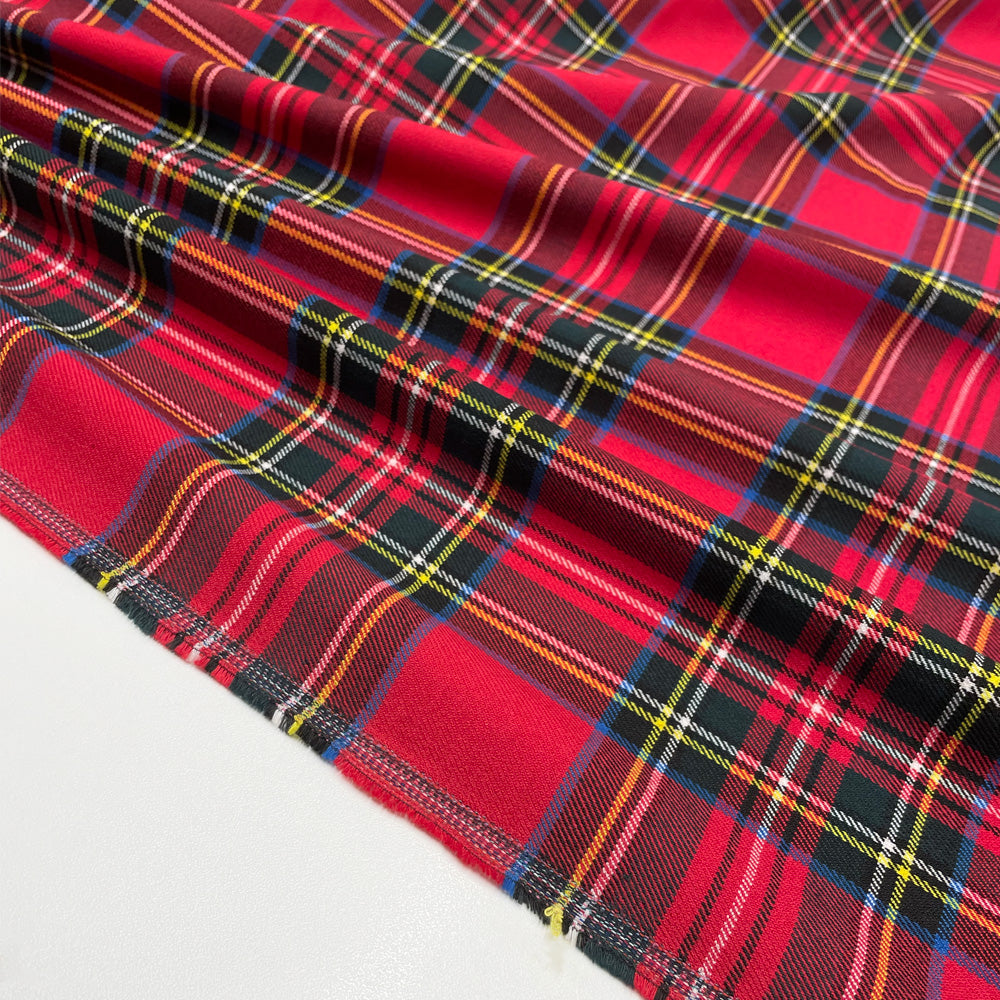 Tissu Stretch, Viscose - Tartan, Ivano