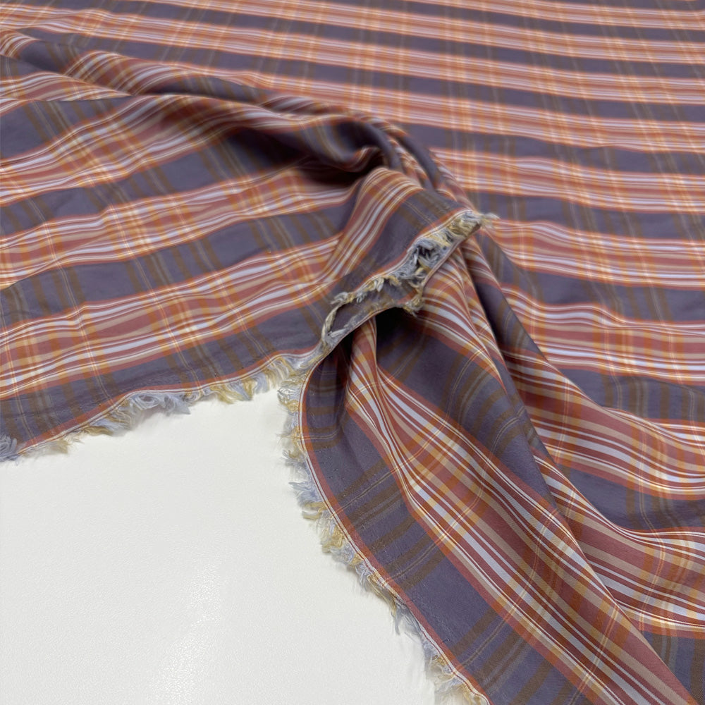 Tissu Cupro - Tartan, Perla