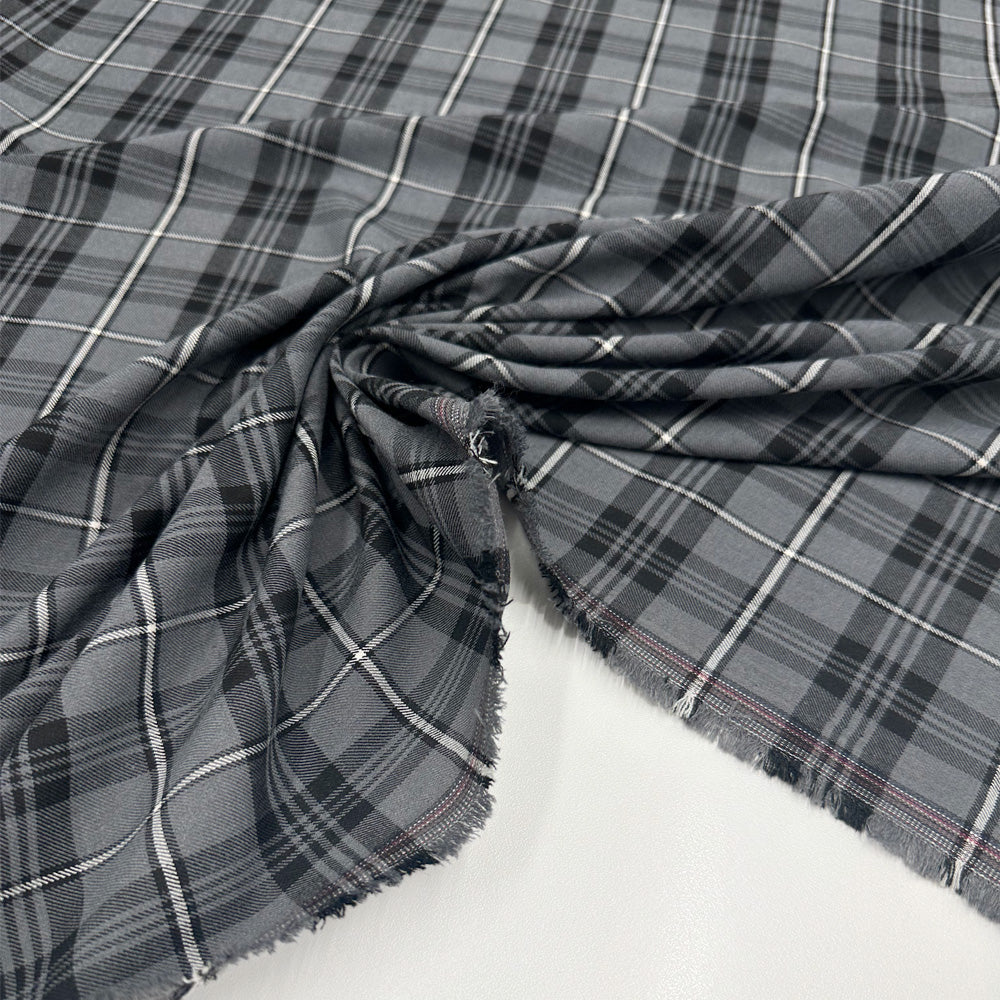 Tissu Tailleur Stretch, Viscose - Tartan, Bruno