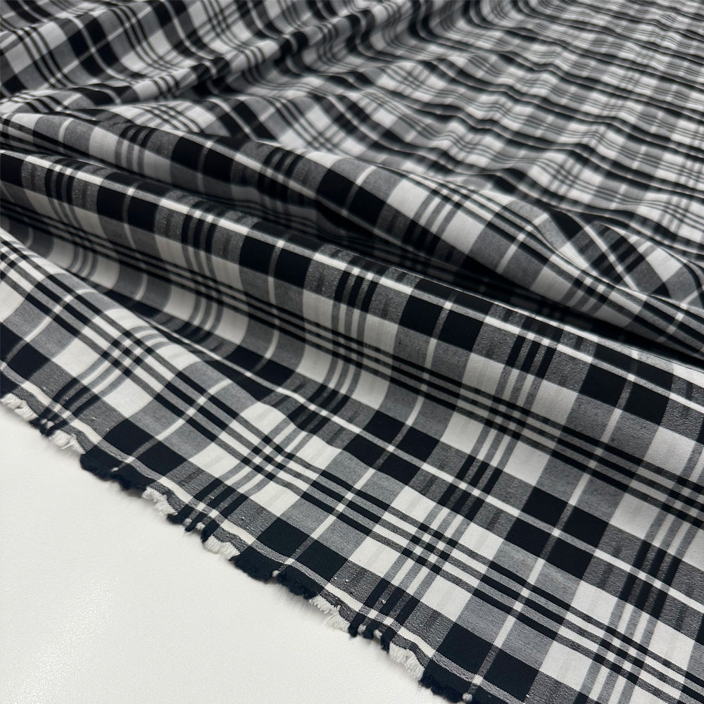 Tissu Bengaline, Coton Stretch - Tartan, Giorgio
