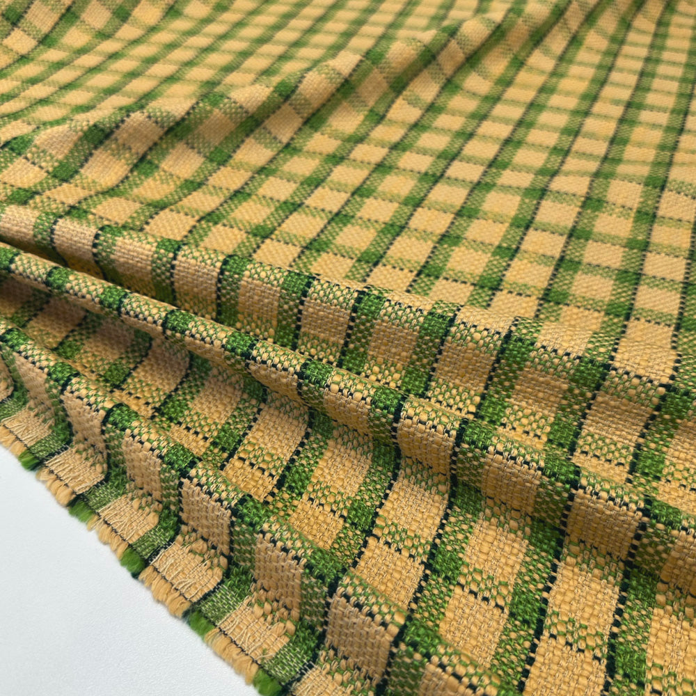 Tissu Tweed, Coton Viscose - Carreaux, Vivetta