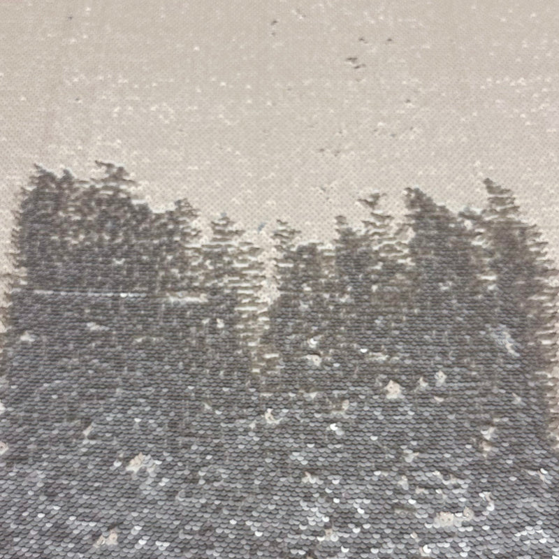 Tissu Lycra Brodé, Stretch Paillettes - Overlap Platine, Brillio