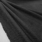 Tissu Tweed, Laine - Natté, Noir, Trieste