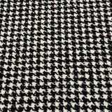 Tissu Tweed Manteau, Laine - Pied de coq Noir Blanc, Lanoro