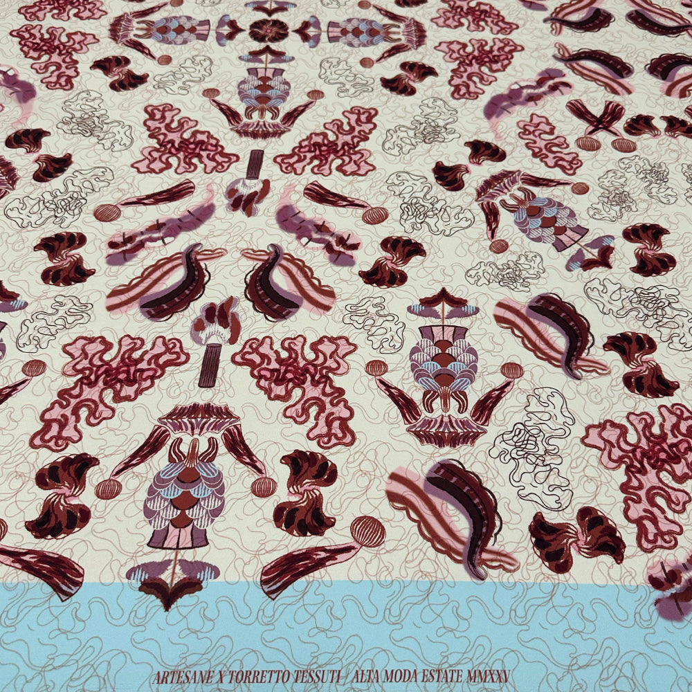 Tissu Twill Exclusif, Polyester Italien - Abstrait, Zoagli