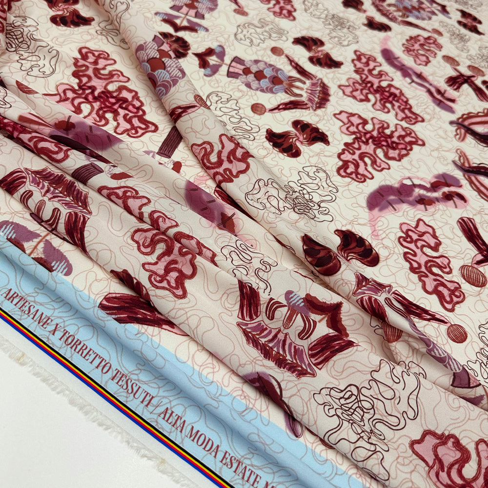 Tissu Twill Exclusif, Polyester Italien - Abstrait, Zoagli