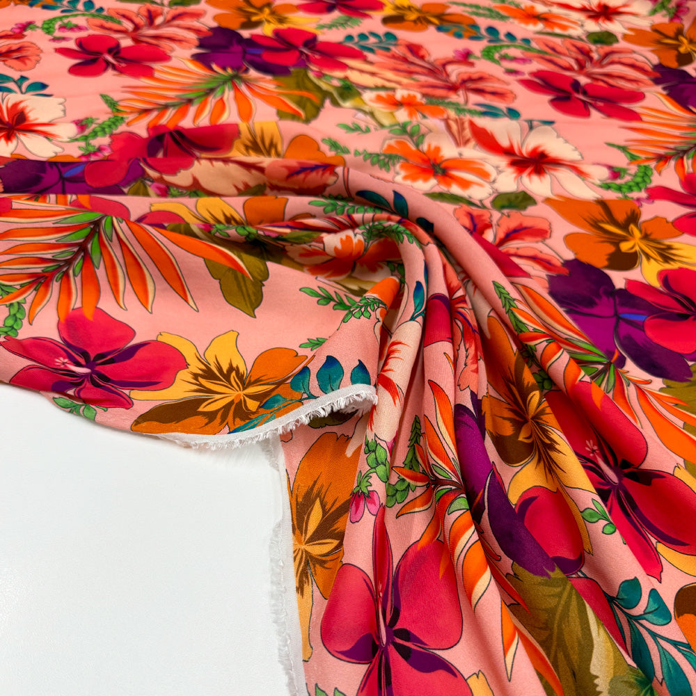 Tissu Rayonne - Floral Tropical, Esotico