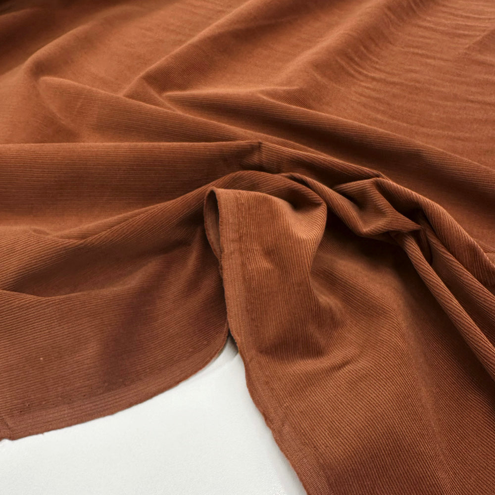 Tissu Velours Milleraies Stretch, Coton - Divers col, Foresta