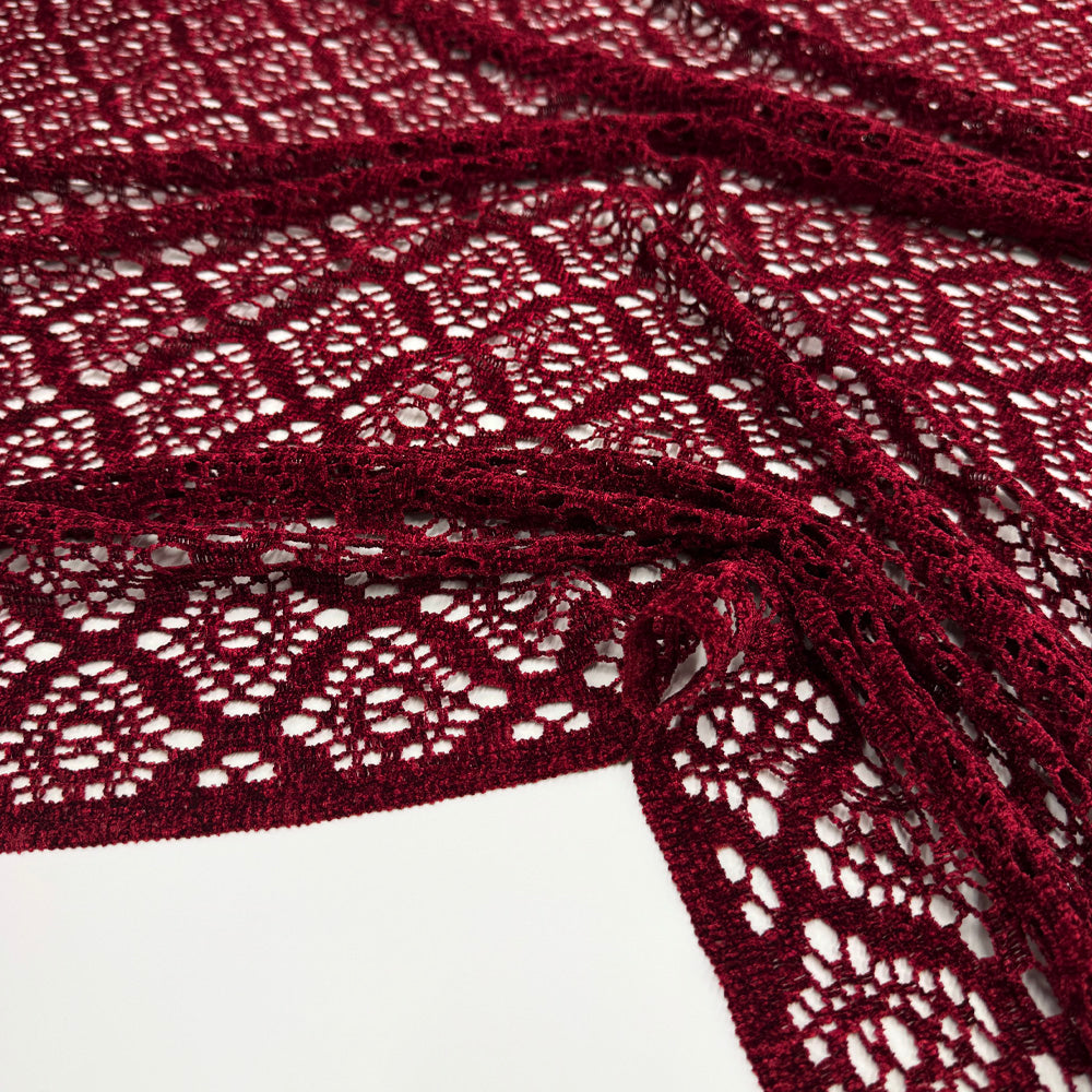 Tissu Dentelle Velours Maille Macramé - Pendolo