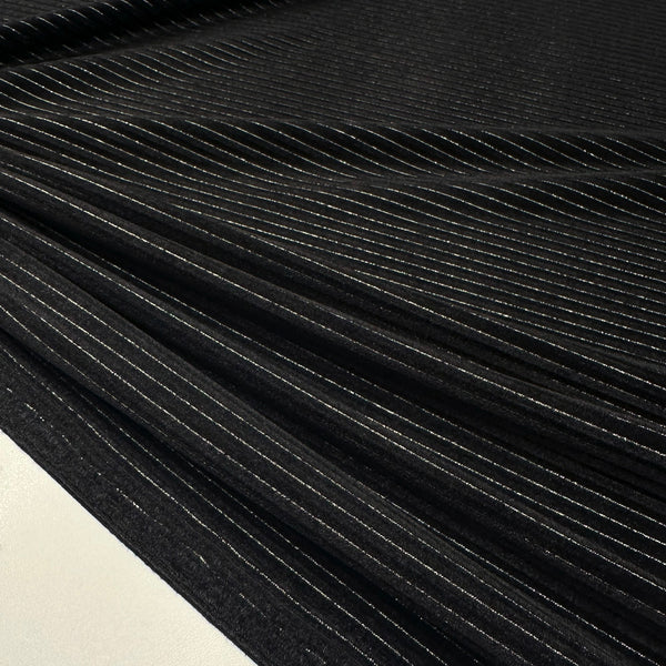 Tissu Velours Stretch - Métallisé Rayé, Striada