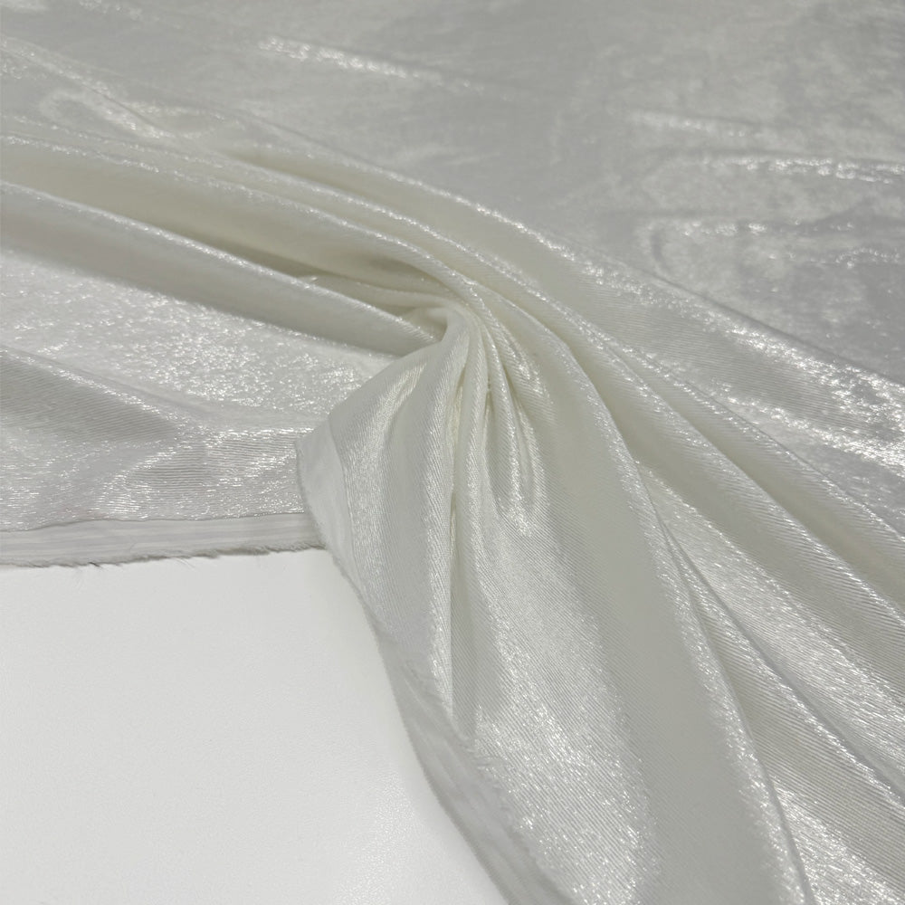 Tissu Velours Chenille - Métallisé Argent, Ornella