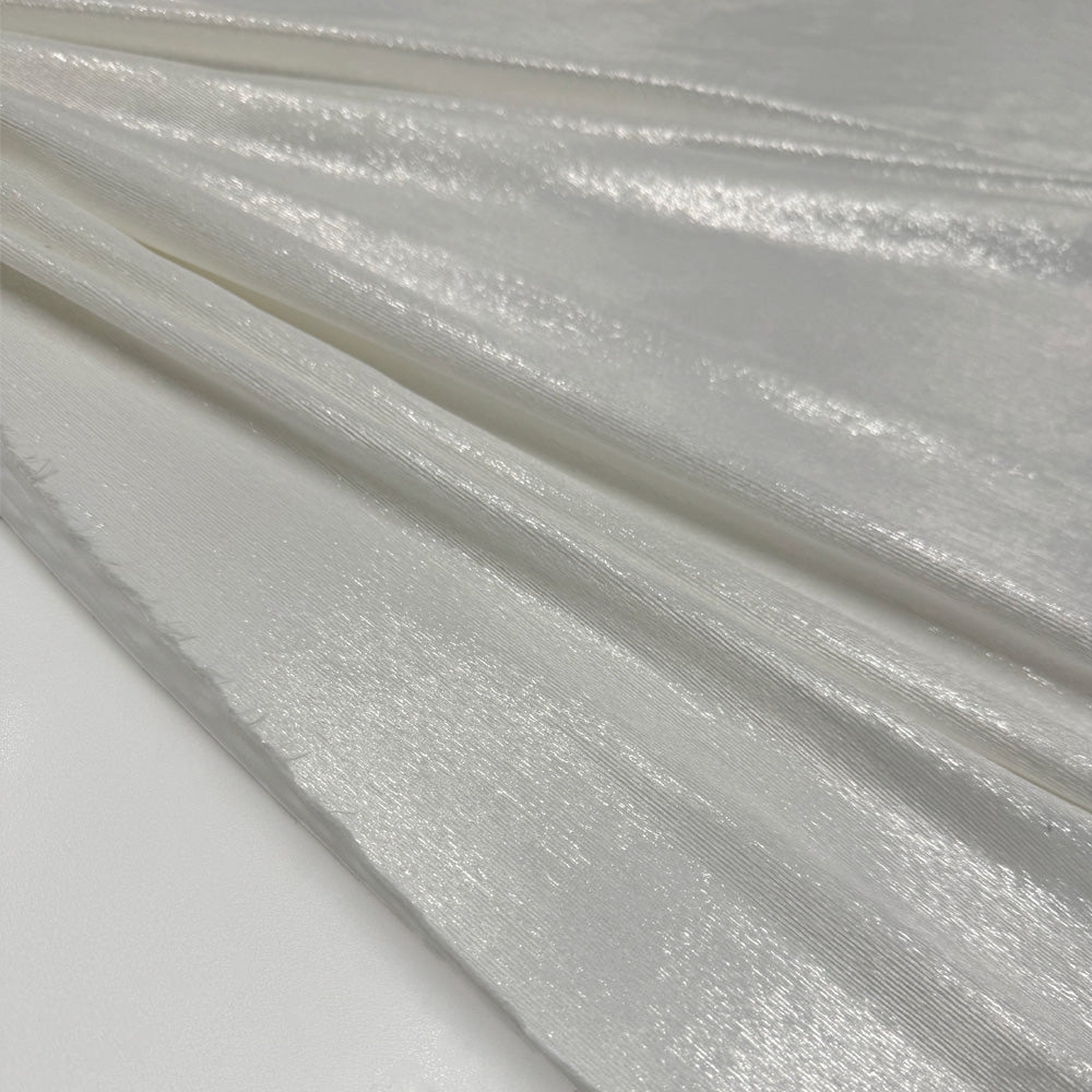 Tissu Velours Chenille - Métallisé Argent, Ornella