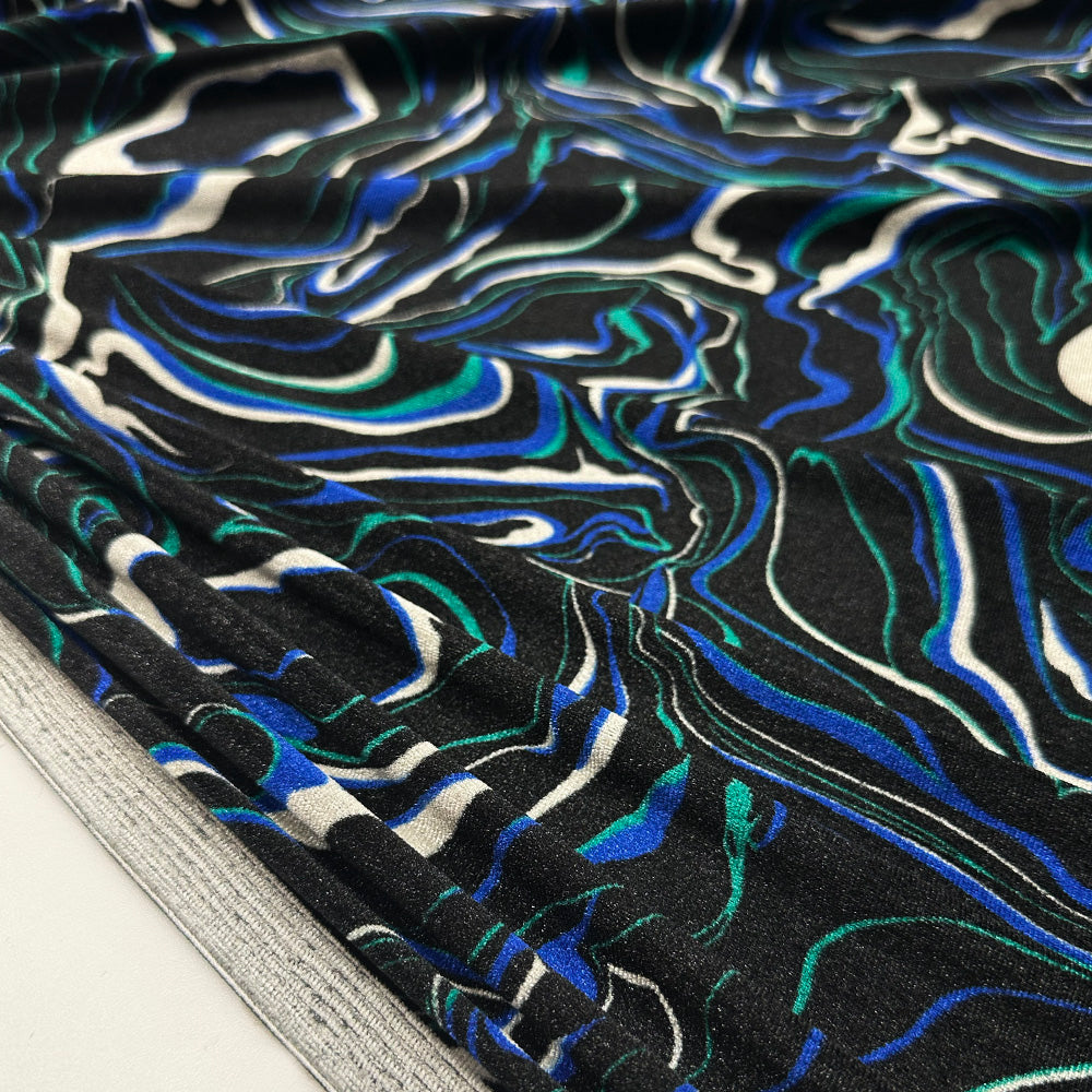 Tissu Velours Lisse Stretch - Abstrait, Velario