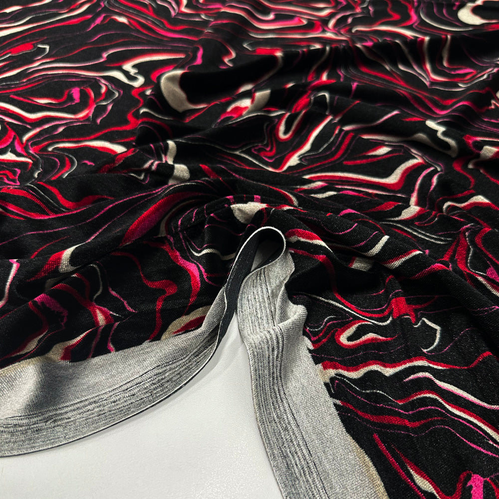 Tissu Velours Lisse Stretch - Abstrait, Velario