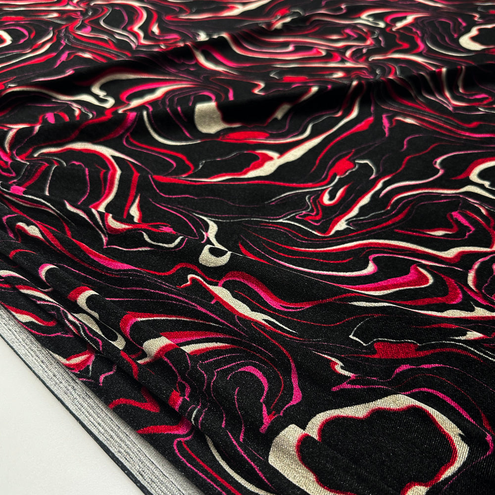 Tissu Velours Lisse Stretch - Abstrait, Velario