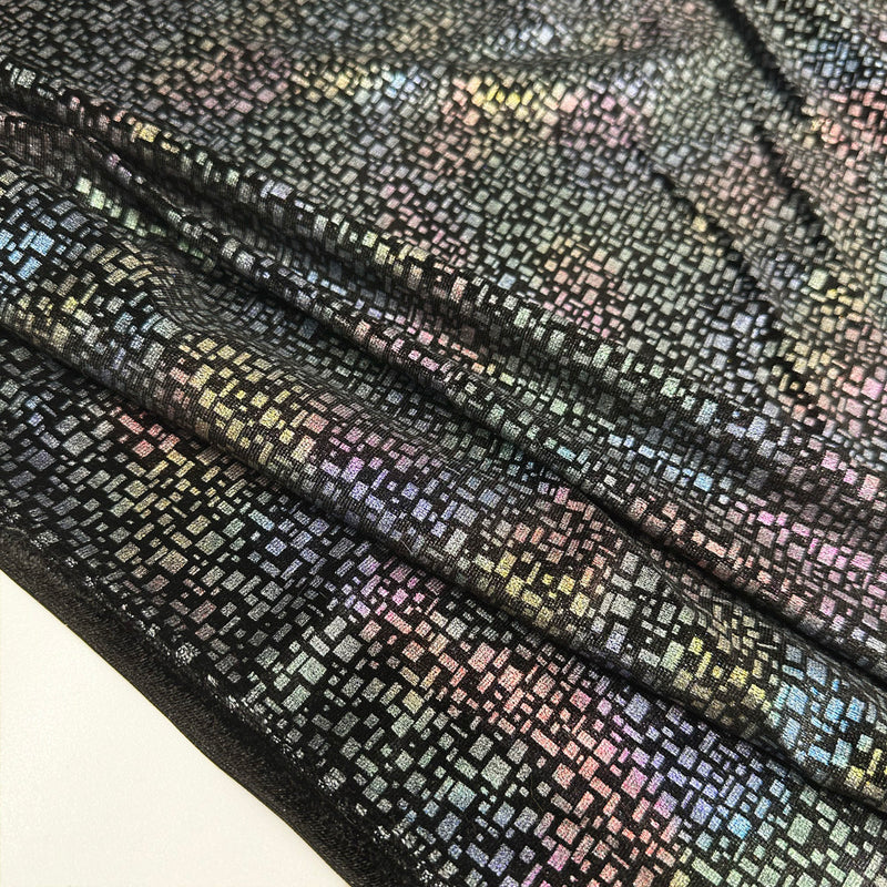 Tissu Velours Stretch - Métallisé Géométrique, Vincenta