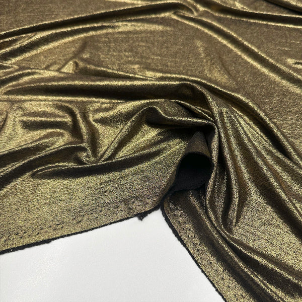 Tissu Maille Jersey - Métallisé Doré, Elmiro