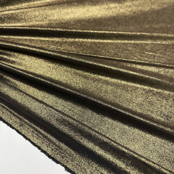 Tissu Maille Jersey - Métallisé Doré, Elmiro