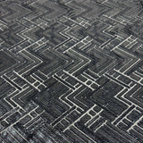 Tissu Tulle lancé-découpé - Géométrique Argent, Notturna