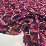Tissu Crepe Satin, Viscose - Géométrique, Isoria