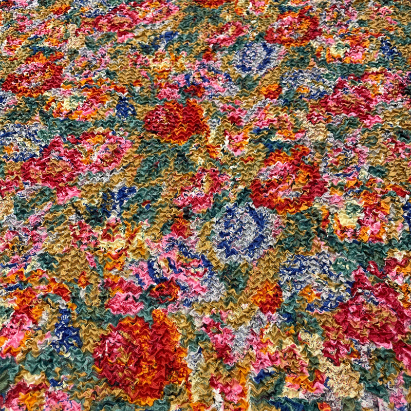 Tissu Gaufré - Fleurs, Dolce