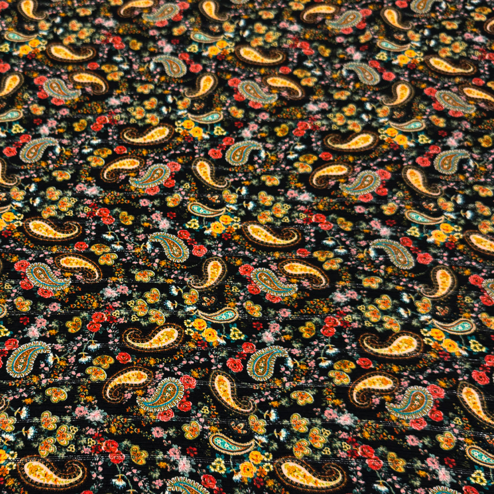 Tissu Mousseline Crinkle Viscose - Fileté, Terrina