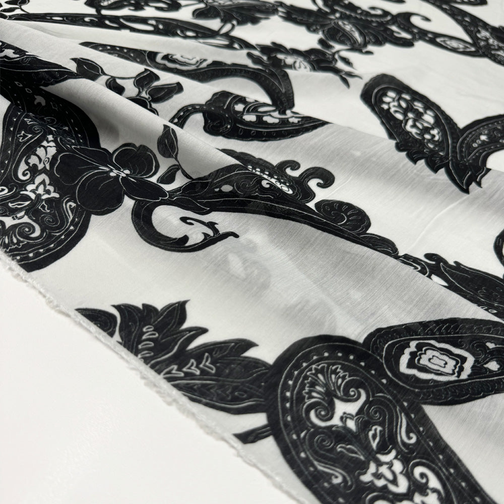 Tissu Voile, Soie Viscose - Cachemire, Elisabetta