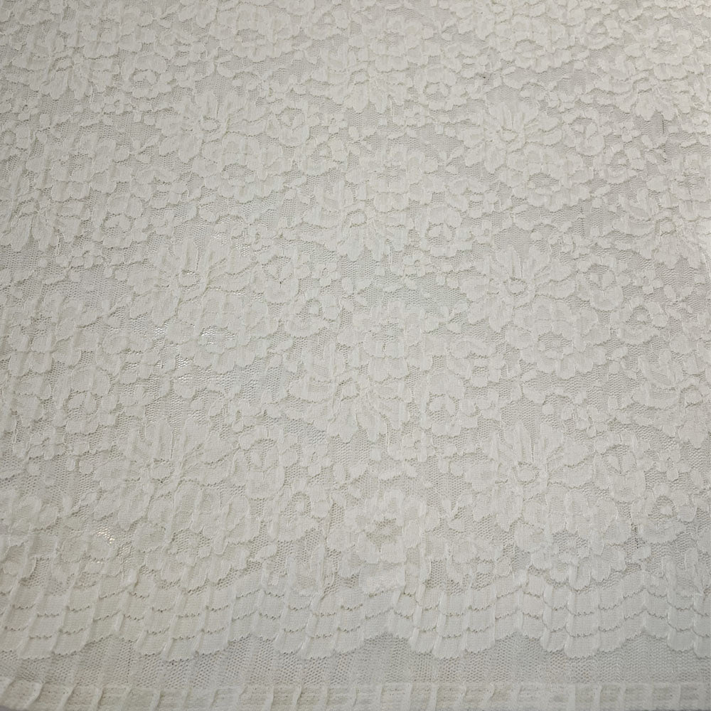 Dentelle Plissée, Stretch - Ivoire, Miravet