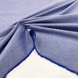 Tissu Chambray de Coton Bleu Made in Italy, à retrouver dès maintenant sur tessuti.fr