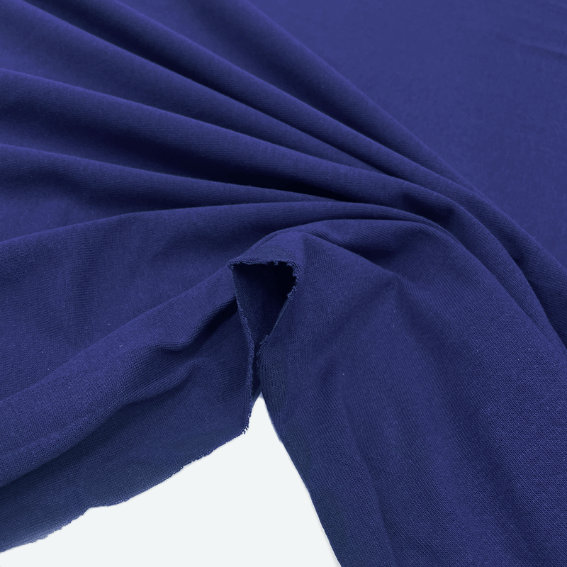 Tissu Coton Jersey bleu encre, à retrouver dés maintenant sur tessuti.fr