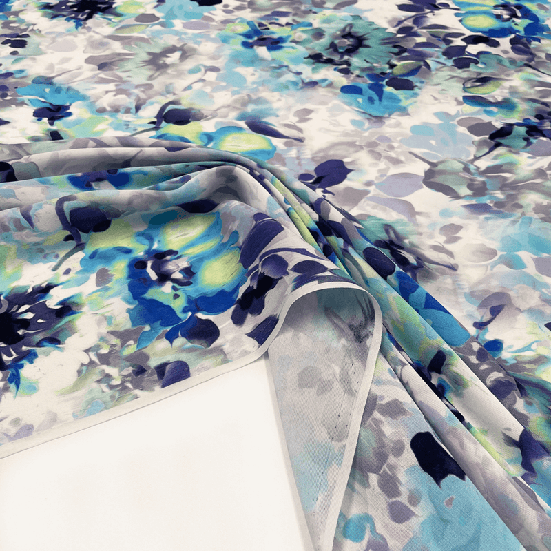 Printed Polyester Satin fabric Made in Italy, shop now on en.tessuti.fr