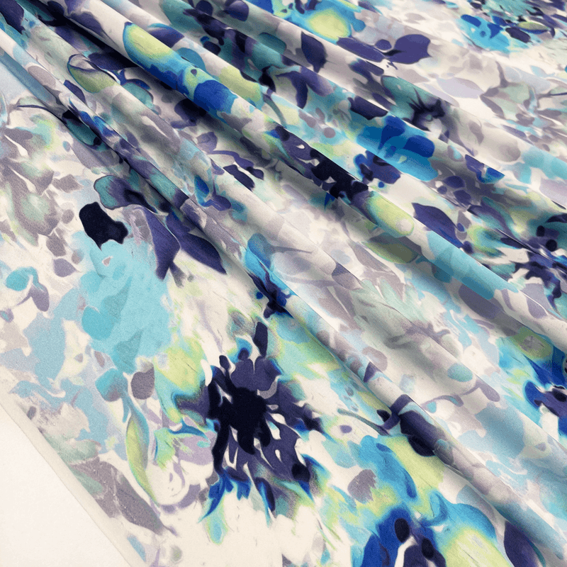 Printed Polyester Satin fabric, now available on en.tessuti.fr