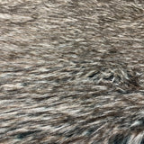 Tissu fourrure éco, poils longs - Moucheté brun, Lupo