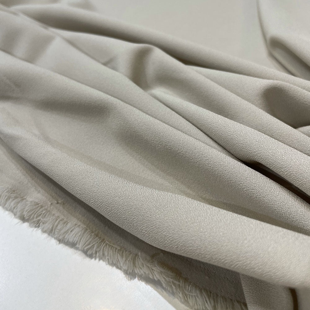 Tissu Crêpe, Polyester Recyclé - Ciment, Woking