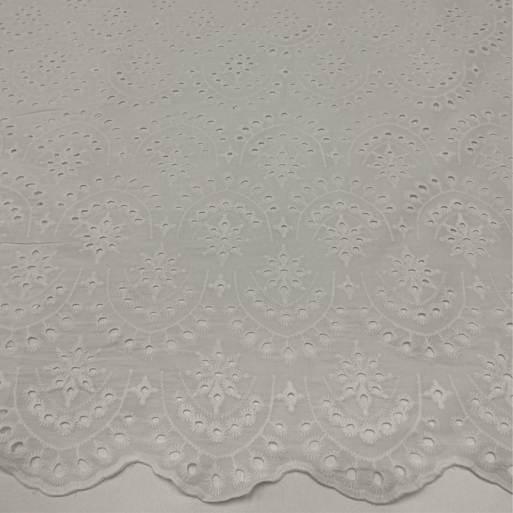 Tissu Brodé, Coton - Broderie anglaise, Giada