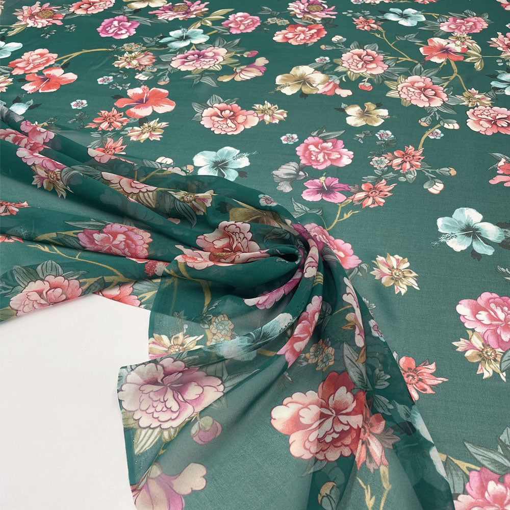 Imperfetto - Tissu mousseline, soie - Floral, Lisca