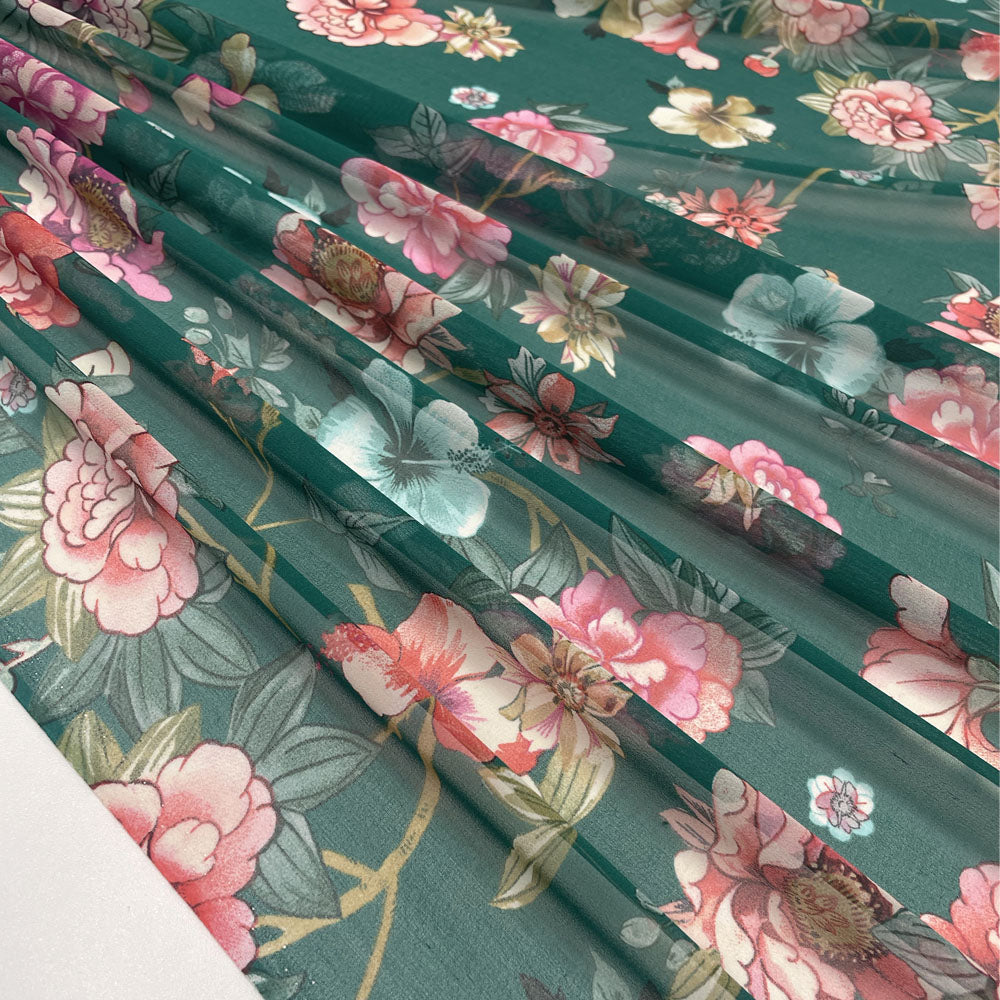 Imperfetto - Tissu mousseline, soie - Floral, Lisca