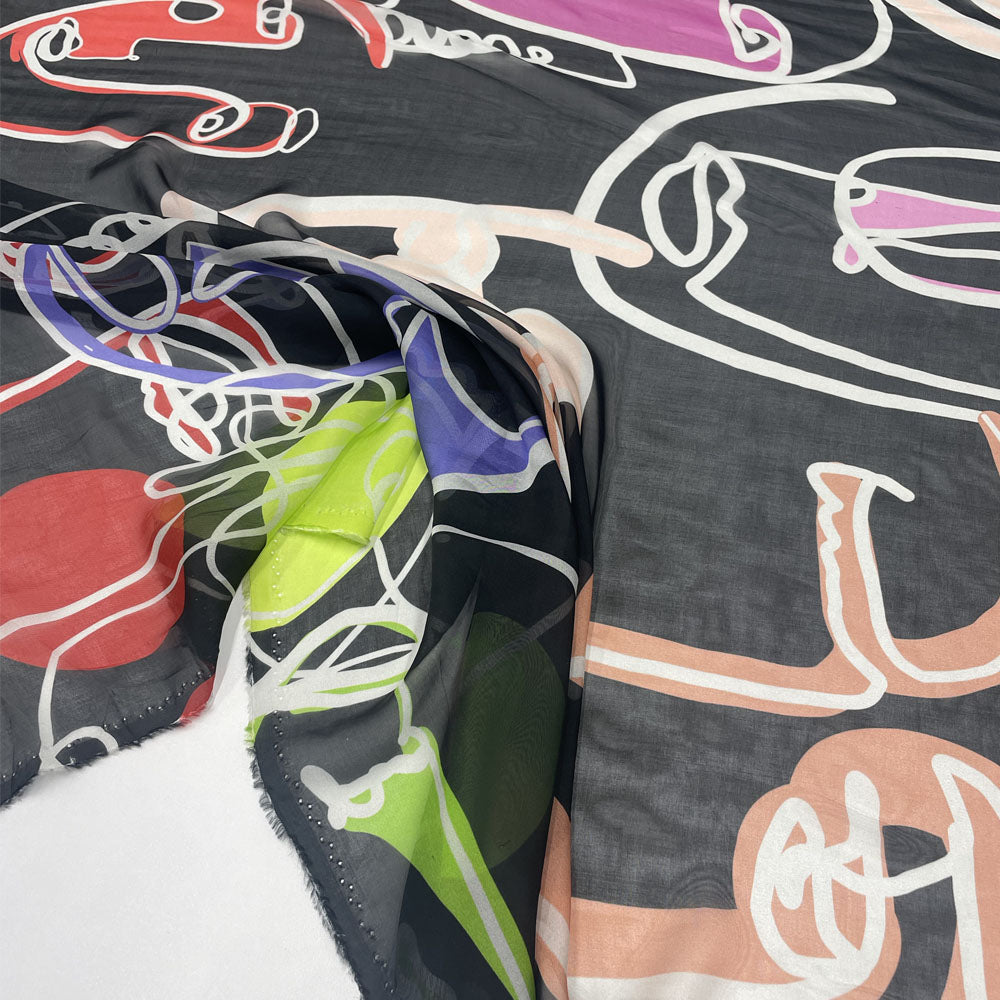 Tissu pongé, soie - Abstrait, Anonimo