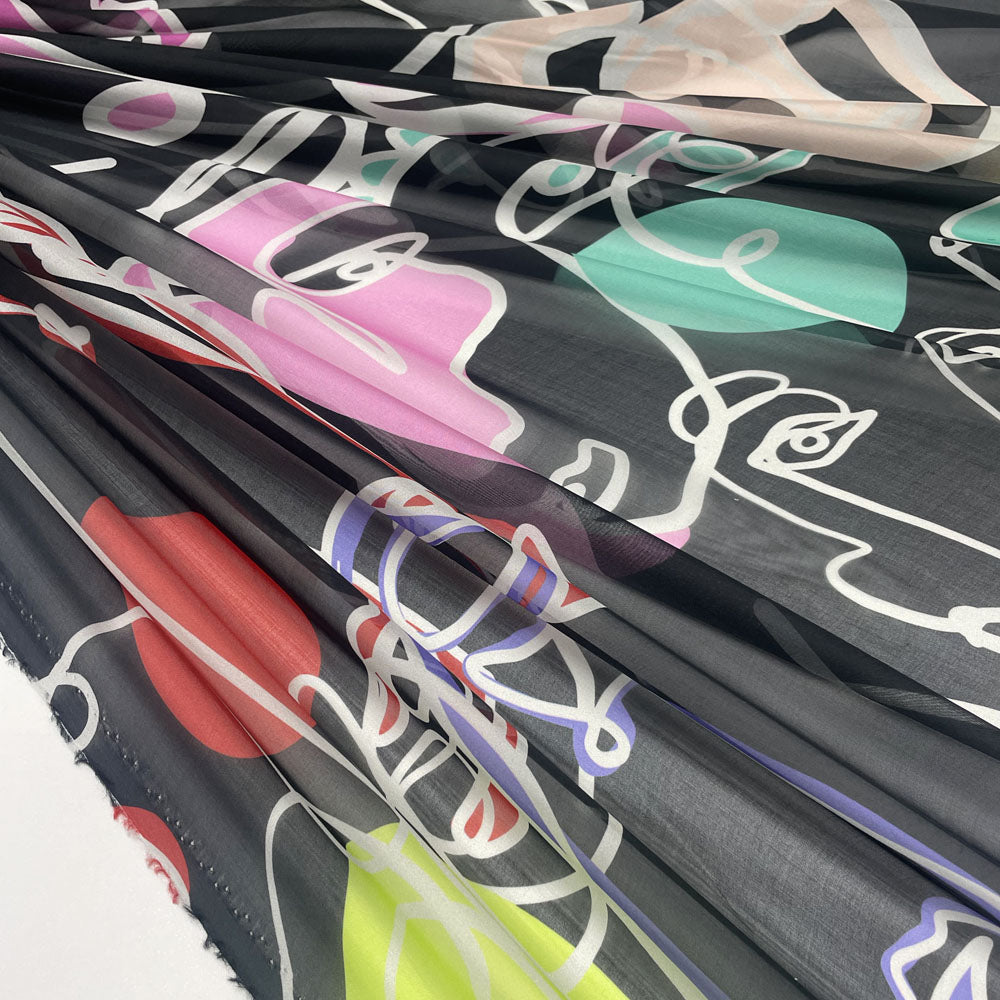 Tissu pongé, soie - Abstrait, Anonimo