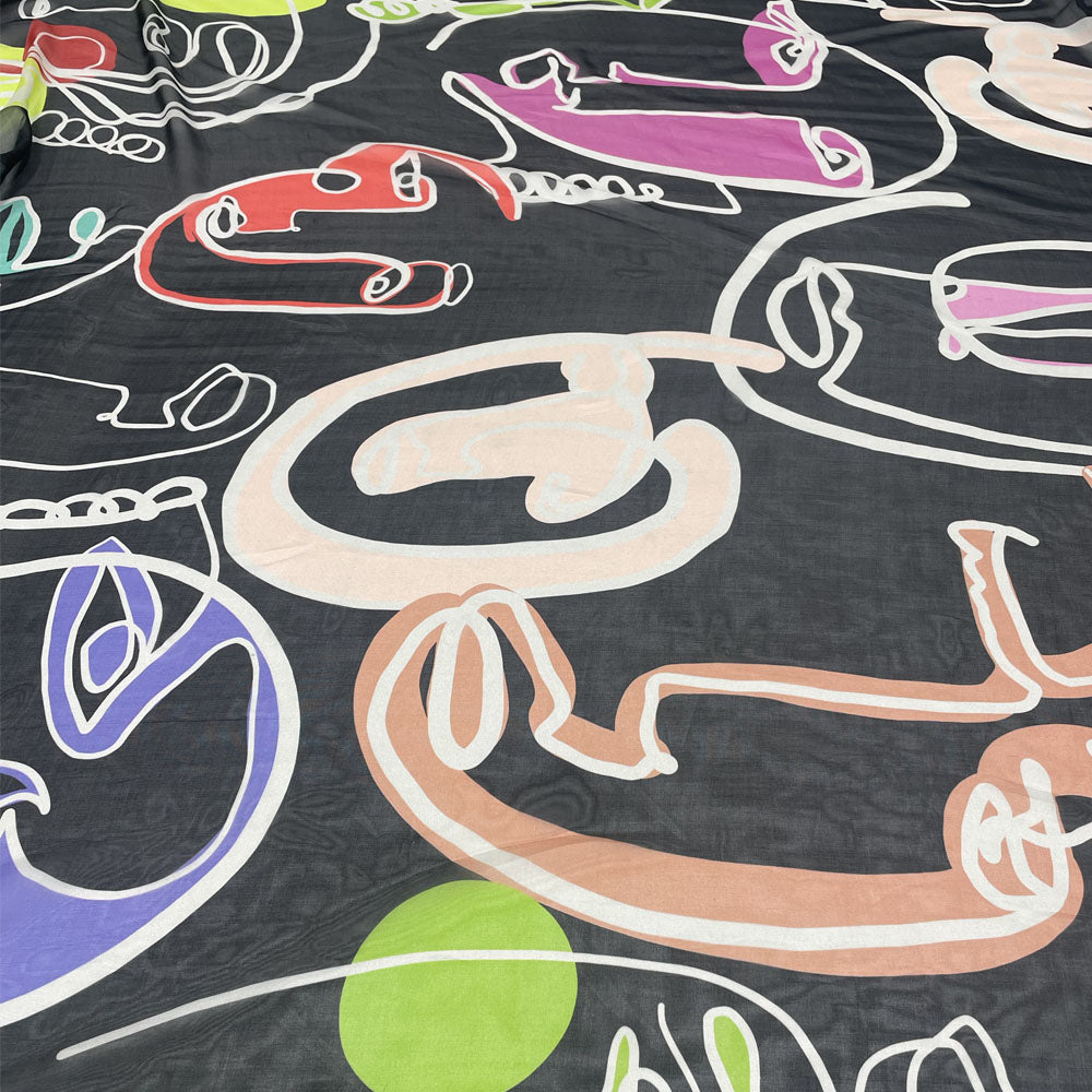 Tissu pongé, soie - Abstrait, Anonimo