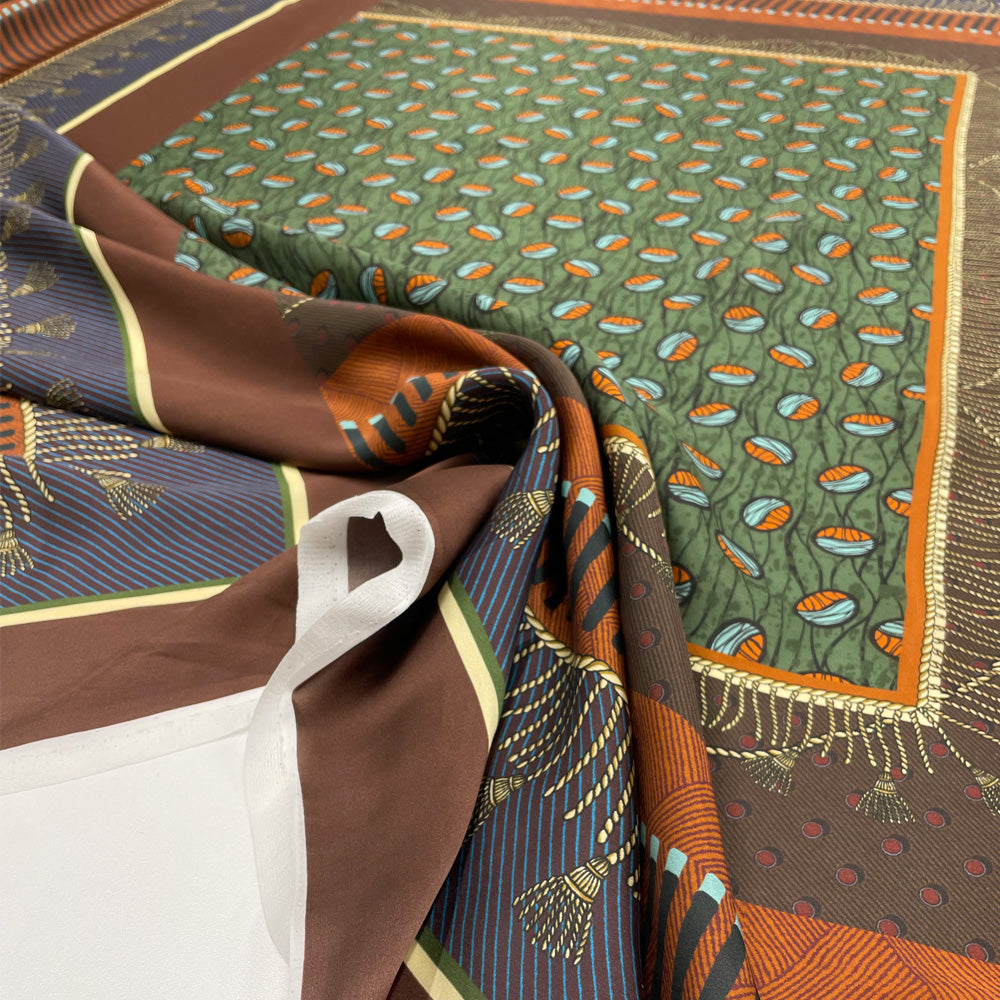 Carré Satin, Soie - Imprimé, Gocciato