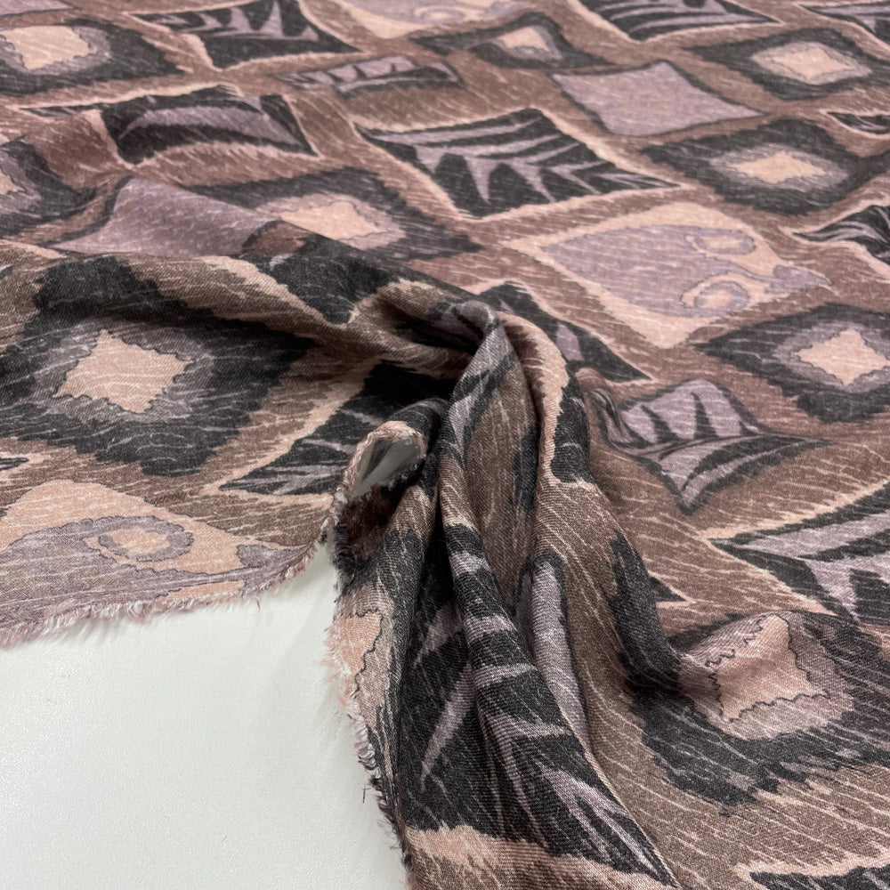 Tissu flanelle, Viscose - Abstrait, Acero